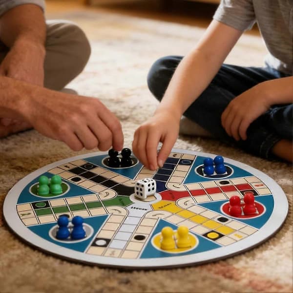 Klassisk 6-spiller brætspil Ludo bordspil til hjemmefest A