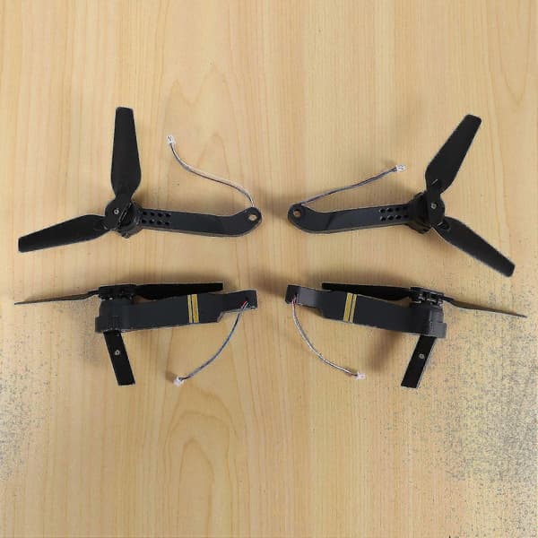 E58 RC Quadcopter reservedeler - Akselarm med motor og propellsett Black
