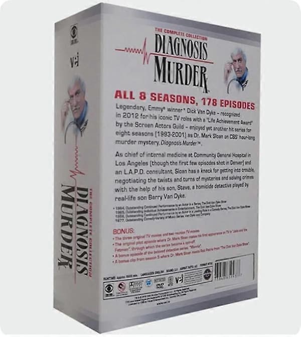 Diagnosis Murder: The Complete Series Collection 1-8 Ny 32-Disc DVD engelsk versjon