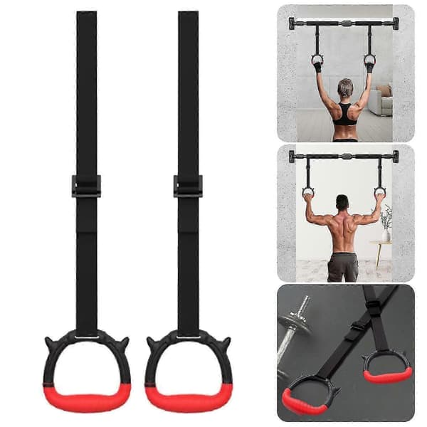 Justerbara gymnastikringar Pull Up Strap Set Hemmagym Styrketräning Multicolor