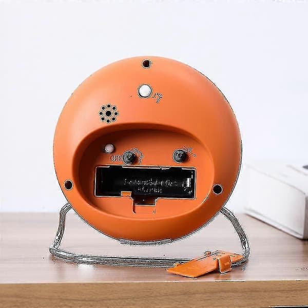Orange Tyst Liten Väckarklocka Skandinavisk Stil Lysande Klocka