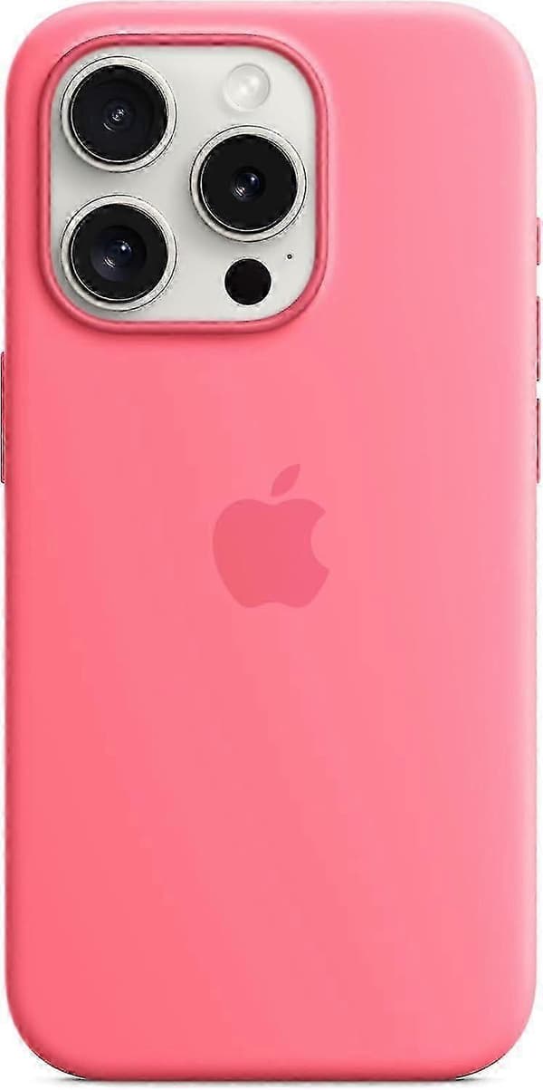 För Apple iPhone 15 Pro Silikonskal med MagSafe Pink