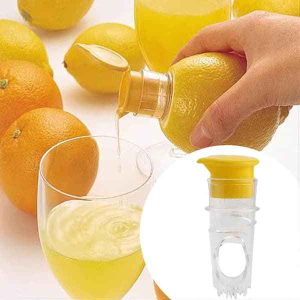6X Citron Mini Saftpresser, Skruelåg Citronpresser, Citronpresser Manuel Plastik, Citronpresser, Kompakt Saftpresser Yellow