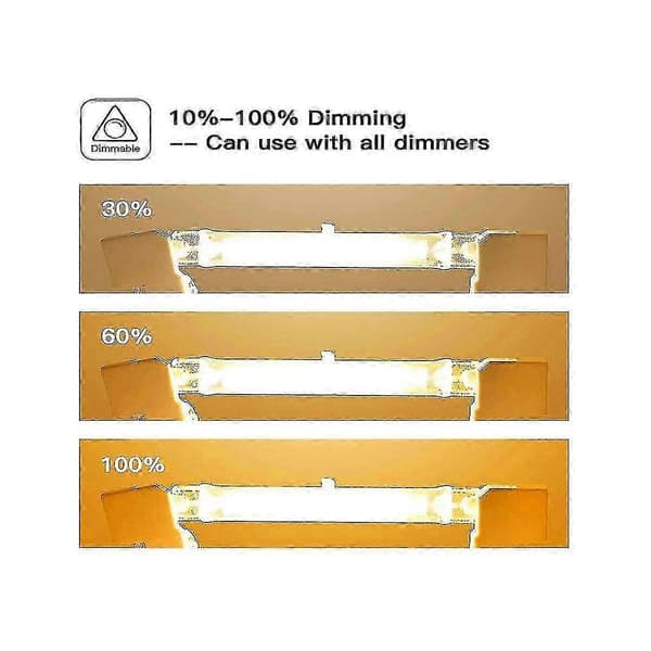 5-pack J-typ R7s T3 118mm 150w 120v Halogenlampor transparent