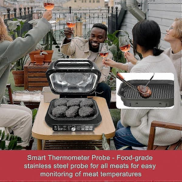 Smart Grill Kødtermometer Erstatning til FG550 FG551 IG651 LG450CCO, Rustfrit Stål Termometer