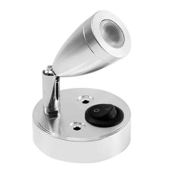 12V LED Spot Læselampe Afbryder Autocamper Van - Storbritannien silver One-size