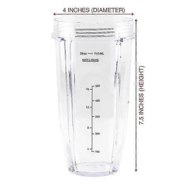 24Oz 7-fenors extraktorbladbyte för Ninja Auto IQ BN801 Blender Black  transparent