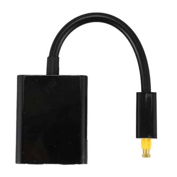 2-vägs Toslink-splitter för SPDIF optisk ljudsignaldistribution black