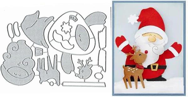 Jul-stansmallar i metall - Jultomte & Snöflingor