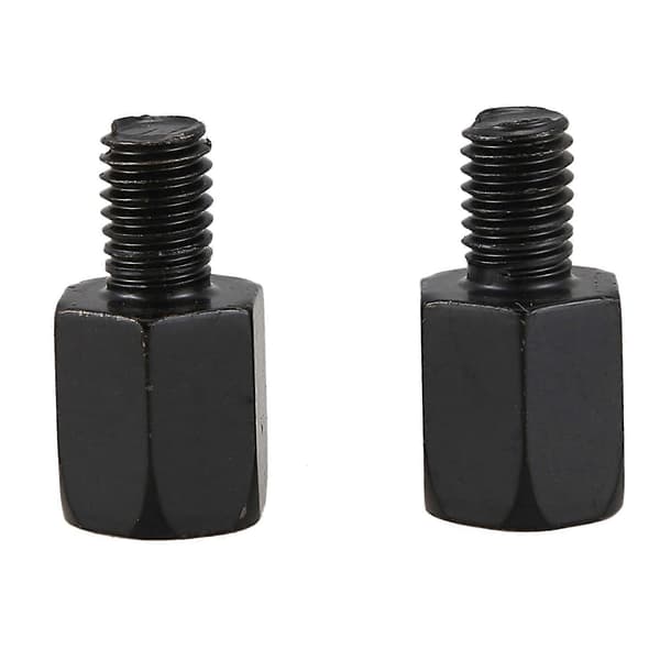12 Motorcykelspejladaptere, konverterer 8 mm til 10 mm, sort Black