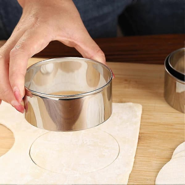 8 stk. dumplingpresseform og kutter for hjemmelaget wonton gyoza silver