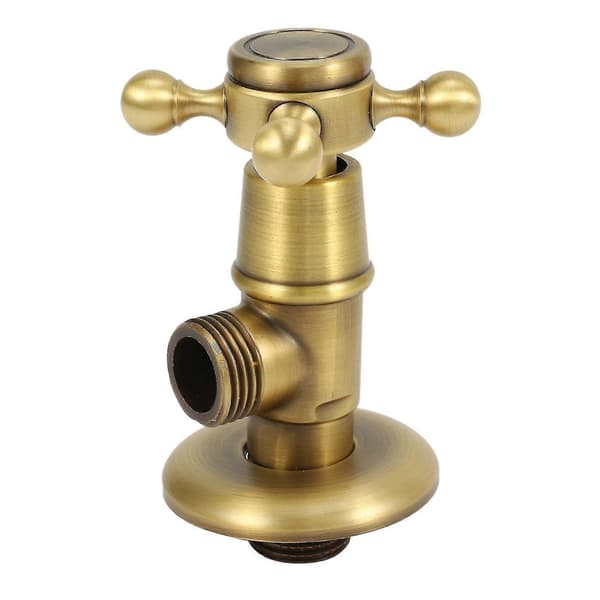 Messing vinkelventil 1/2X1/2 for baderomsvannkontroll Antikk trekantet Brass