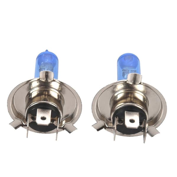 2 stk H4 100W 6000K Xenon frontlyspærer for bil halogen erstatning blue