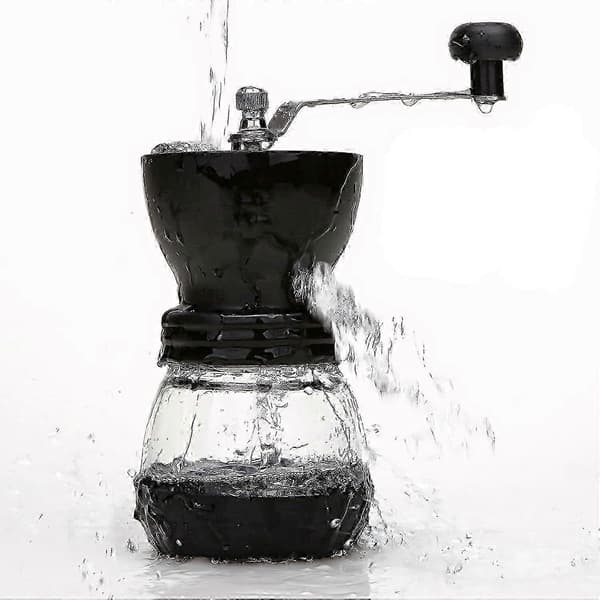 Stille manuelle kaffe- og pepperkverner laget av rustfritt stål