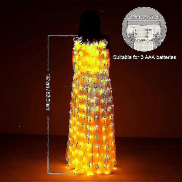 LED-valaistut perhossiivet Halloween-asusteet aikuisille