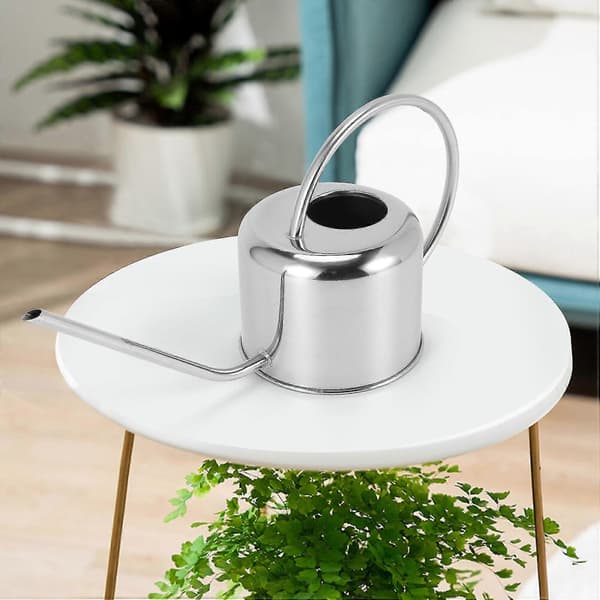 Lille vandkande 900 ml rustfrit stål til blomsterpotter husholdning Silver