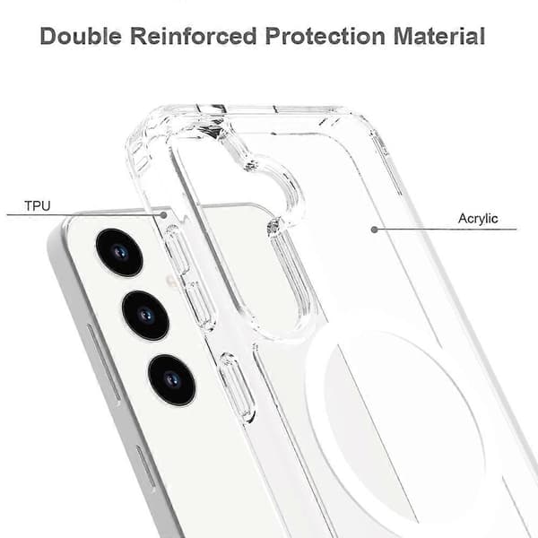 Lemonda For Samsung Galaxy S24 Magnetisk Deksel Akryl+TPU-deksel
