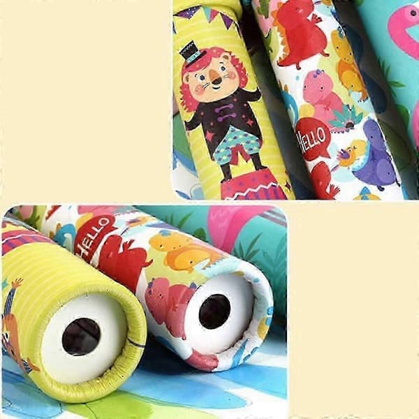 6 delar slumpmässigt roterande multi-prismapapperskaleidoskop