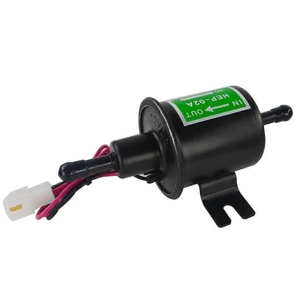 Universell 12V kraftig elektrisk bränslepump i metall, solid bensin inline bränslepump, bensintransferpump black