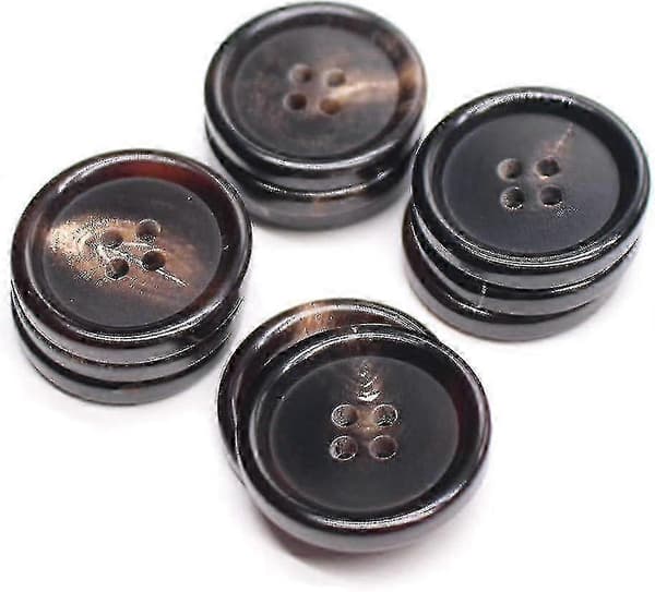 25 mm bøffelhornknapper til blazere 10 stk. sytilbehør