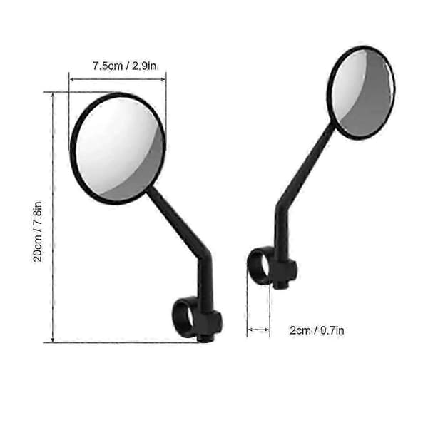 Universal Scooter Styre Backspegel 360 Rotation Säkerhet 1 Par Black