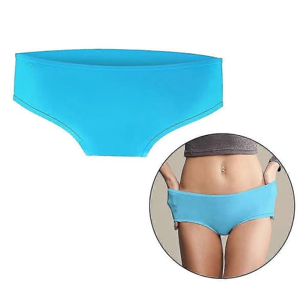 Kvinnor Bikini Baddräktsbyxor Silikon Underkläder Sommar Botten Strandbyxor Blå