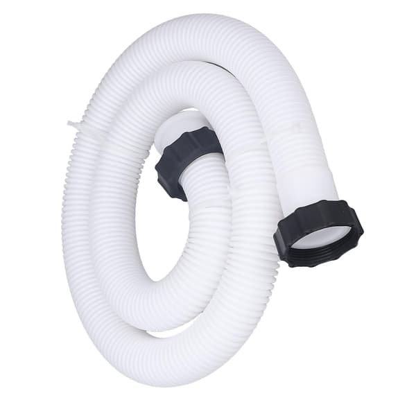 [14] Pool Pump Replacement Hose Compatible with Intex 1.5in Diameter Replacement Pool Hose Compatible with Above Ground Pool White 4.9ft