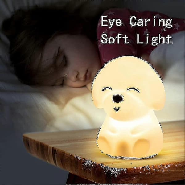 Nattlys for barn, USB oppladbar silikon LED-lampe CY-versjon Dog