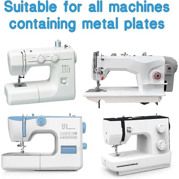 Multifunksjonell magnetisk sømguide, innebygd sømspreder og kantguide, dobbeltskala merkingssymaskinguide (2 STK) Pink   blue