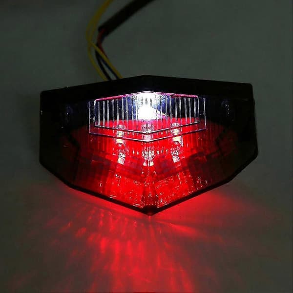 Modificeret LED-baglygte advarselslampe med bremseblinklys til motorcykler