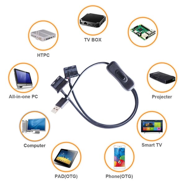 USB til 4-bens blæserkonverteringskabel med 12V spændingsudgangslinje hurtigt til stationær pc null - 4pin boost version 0.05