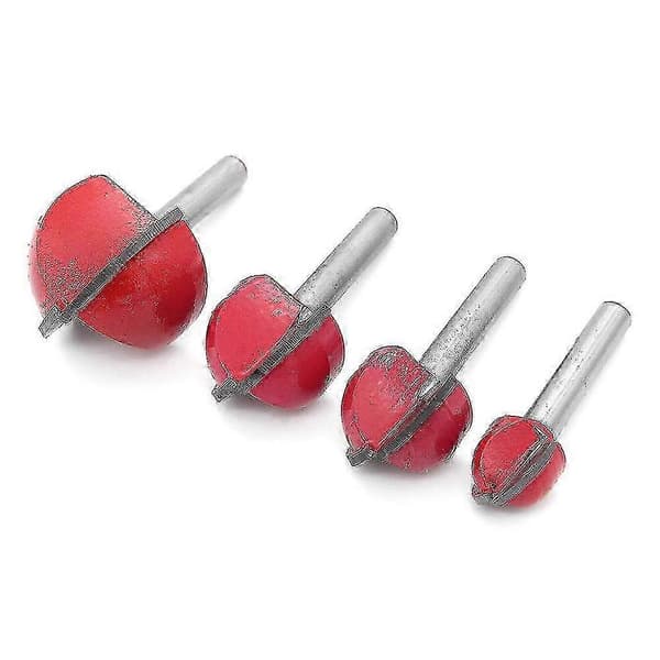 4st Fräsbitar 6mm Skaft för Rund Spårfräs 16mm/22mm/25mm/32mm