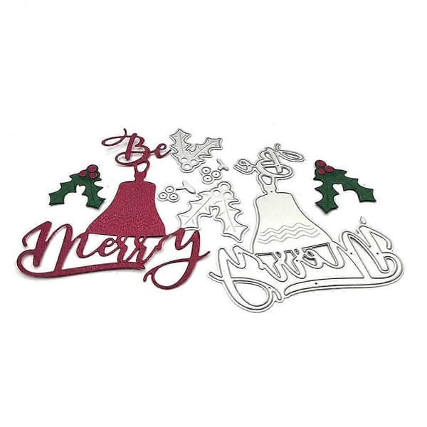 Julklocka metallskärform stansmall för klippbok album papperskort