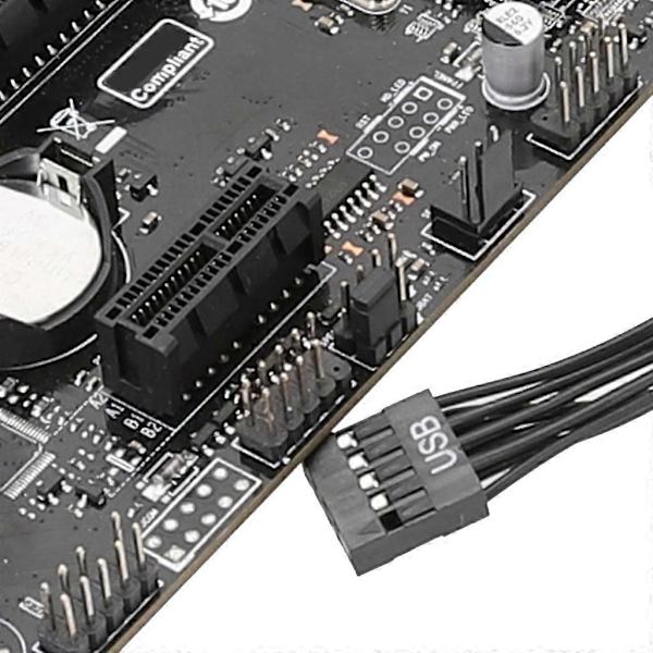 24AWG Computer 9-bens han til hun forbindelse fladkabel USB 9-bens forlænger 30cm