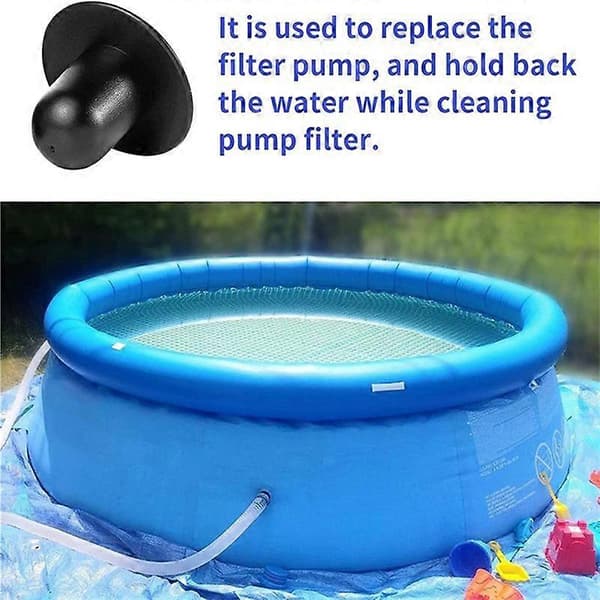 3 st silhålspropp för Intex munstyckssats silanslutning pumpinloppsmunstycke poolsil black&grey