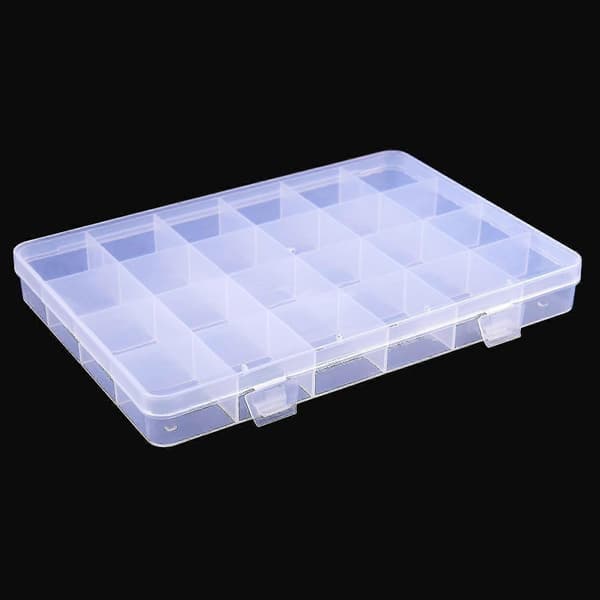 24 roms plastboksveske smykker perle oppbevaringsbeholder