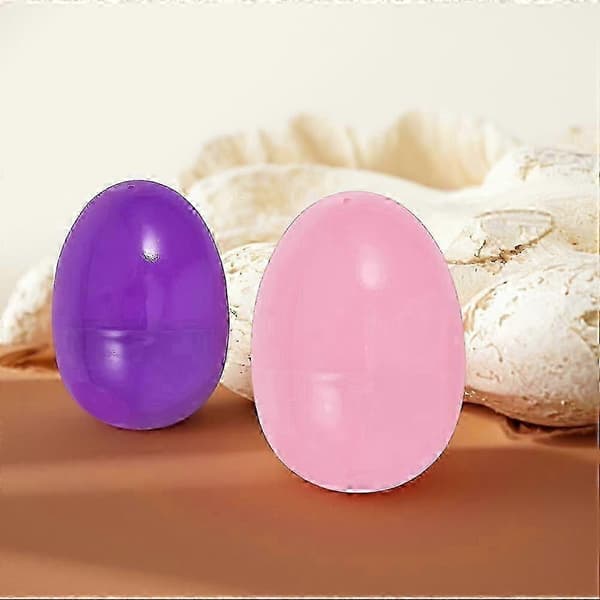 Påskeegg i assorterte farger, 60 stk, fyllbare PP-egg til påskepynt og eggjakt