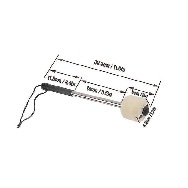 Holdbar Basstromme Malle Drumstick med Uldfelt Hoved Percussion Marching Band Tilbehør
