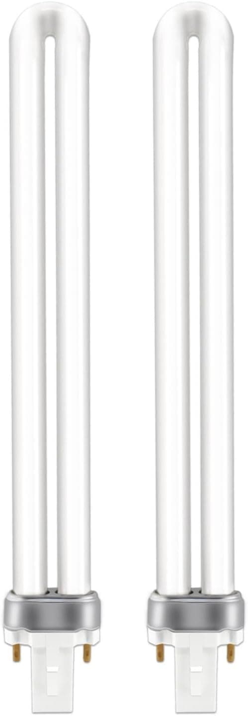 G23 2-pin 11W Compact Fluorescent Lamp, Neutral White 6500K, Energy Saving, Eye Protection, Non-Dimmable, 2 Pack