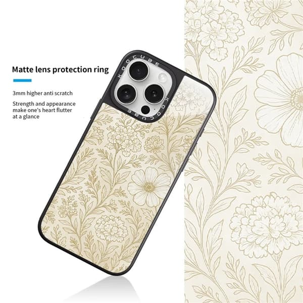 Mobildeksel til iPhone 15 Pro Max MagSafe Aluminium Silikon Beige 95
