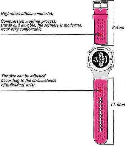 Myk silikon erstatningsrem for Garmin Approach S2 / S4 - MXBC Pink