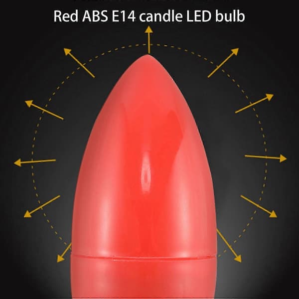 LED-kronelys Rød Fortune Lampe Gud Lys Energibesparende Kronelys E14