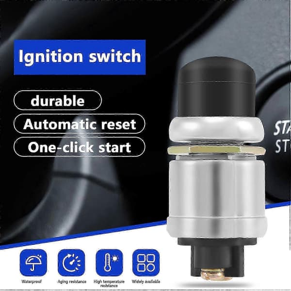 12V 50A Vanntett Trykknappbryter for Bil Båt Lastebil Horn Motorstart