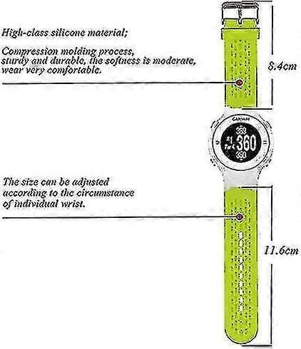 Blød silikone udskiftningsrem til Garmin Approach S2 / S4 - MXBC Lime