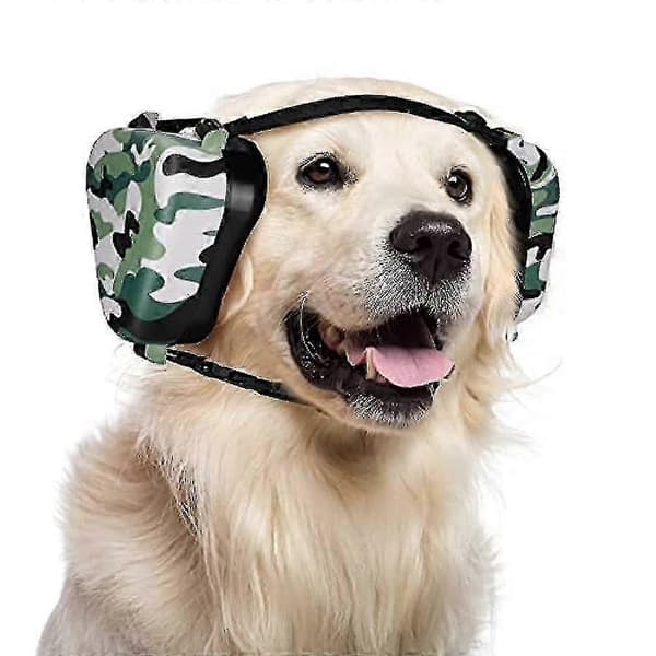 Høreværn til hunde til mellemstore og store hunde, behagelig camouflage szkyd