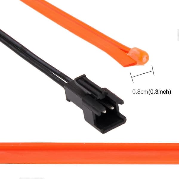 4m kaldt lys fleksibel LED-stripe for bildekorasjon Orange Light