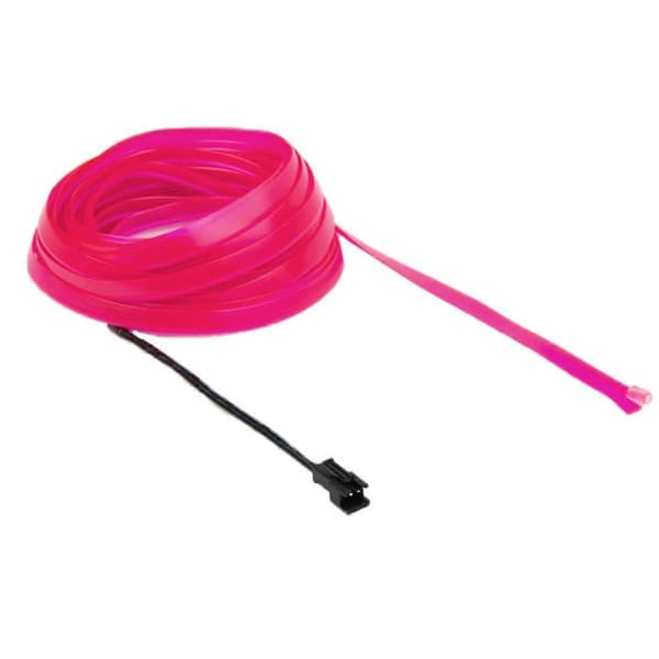 EL Kald Grønn Lys Vanntett Flat Fleksibel Bil Stripelys med Driver for Bilpynt, Lengde: 5m Pink