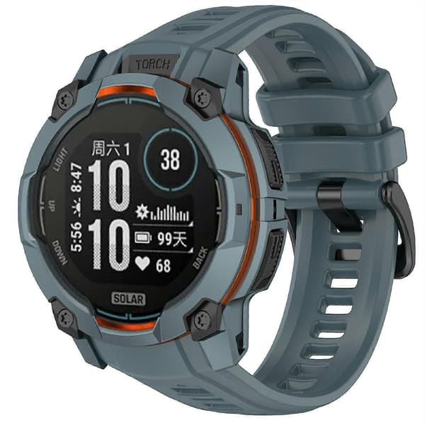 22 mm silikonerem til Garmin Instinct 3 Solar/Instinct 3 AMOLED 45 mm udskiftningsurrem Multicolor Midnight Blue