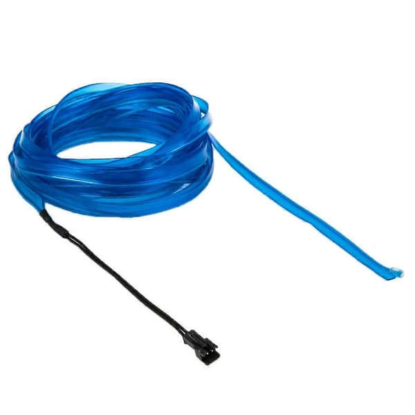 EL Kald Grønn Lys Vanntett Flat Fleksibel Bil Stripelys med Driver for Bilpynt, Lengde: 5m Blue