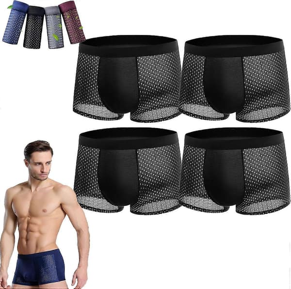 Bokser i bambusfiber, bokser i bambusfiber, Box Hero bambusbokser XX-Large 4pcs-e